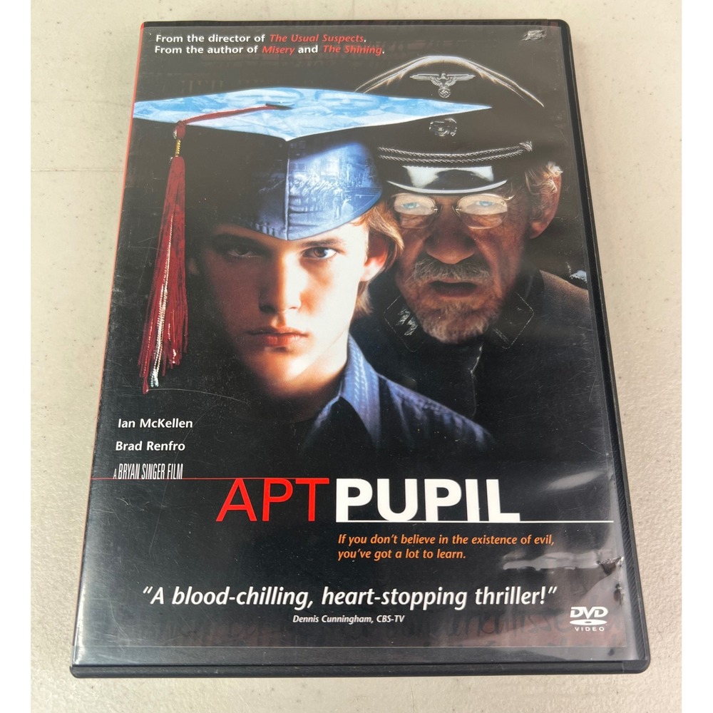 Apt Pupil DVD 1998 Stephen King Ian McKellen Brad Renfro Thriller WORKS
